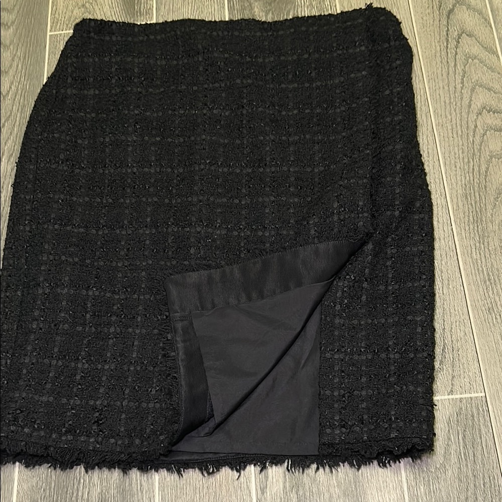 Ann Taylor Black Tweed Pencil Skirt - Picture 3 of 10